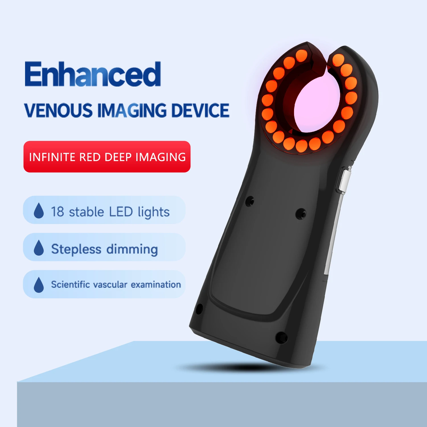 Wireless Vein Finder - Portable Medical Vein Locator for Nurses, Injection Assistant, Blood Draw Helper, Detector Device