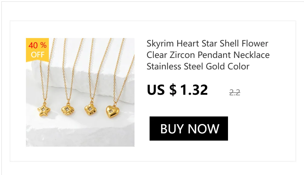 Skyrim Heart Star Shell Flower Clear Zircon Drop Earring Stainless Steel Gold Color Minimalist Hoop Earrings Women Jewelry Gift