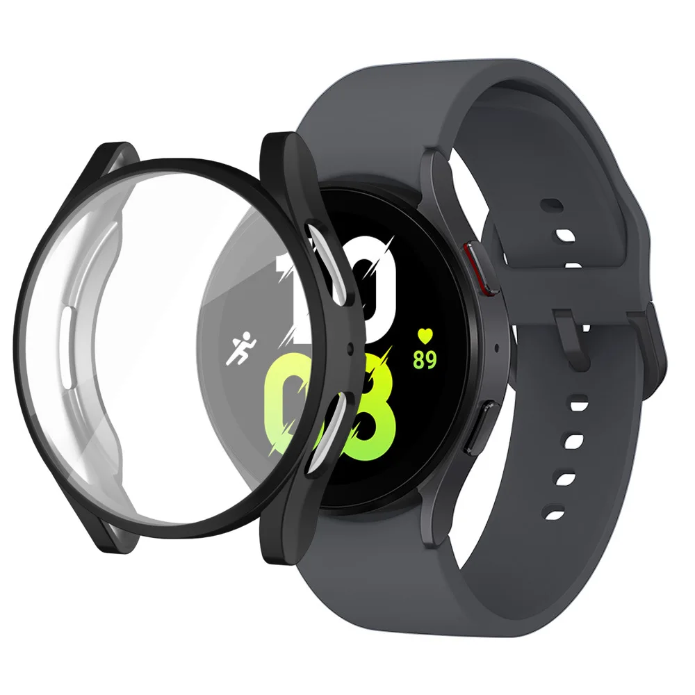 Tempered Glass+ PC Cover for Samsung Galaxy Watch 9 8 7 4 5 6 44mm 40mm All Coverage Protector Bumper Case Watch Accessories