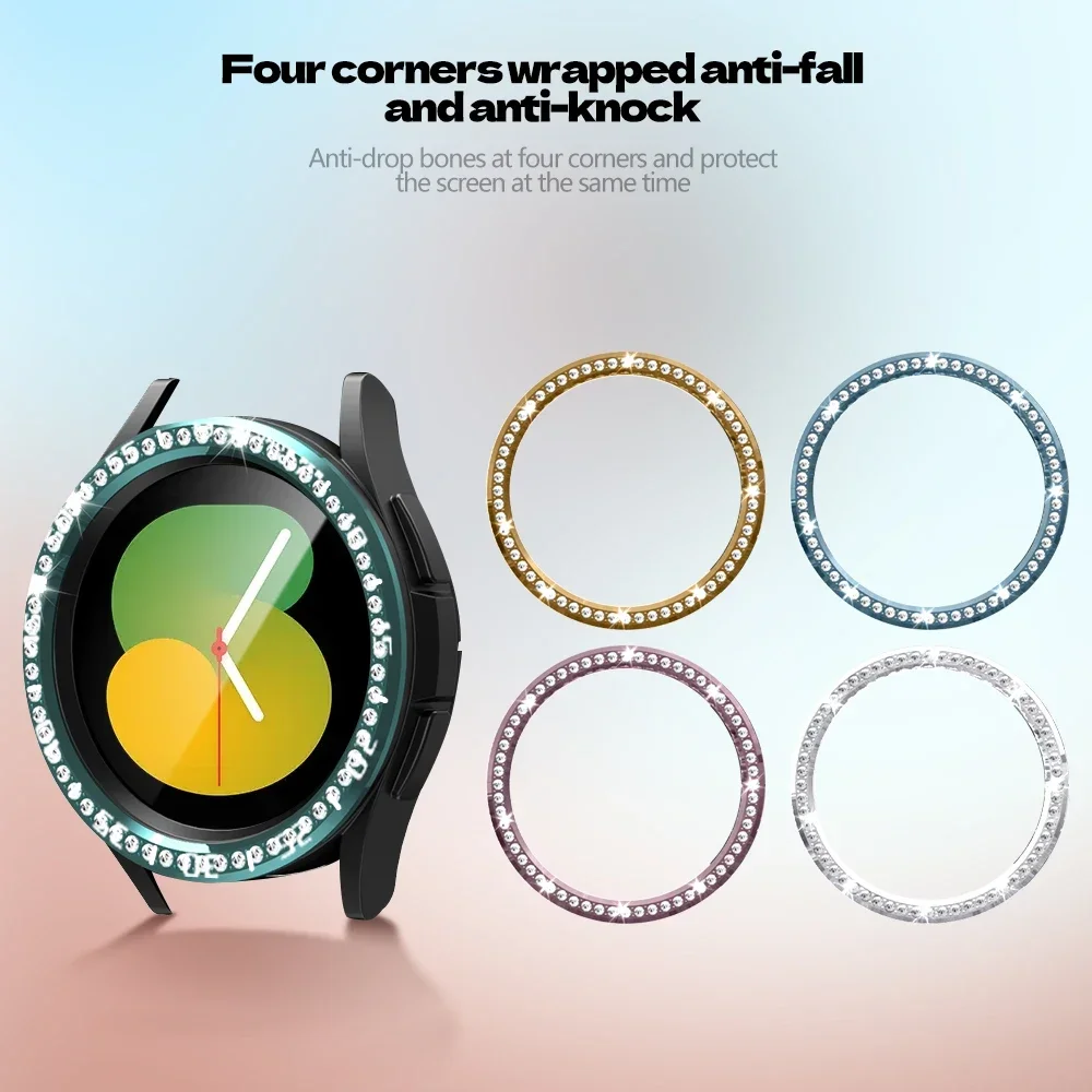 Diamond Bezel for Samsung Galaxy Watch 6 43mm 47mm Diamond Decoration Bezel Protector Protective Case for Galaxy Watch6
