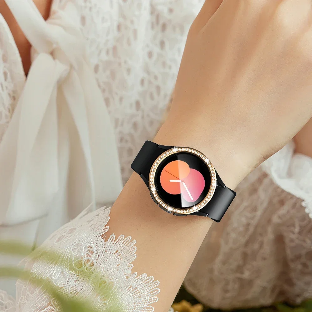 Diamond Bezel for Samsung Galaxy Watch 6 43mm 47mm Diamond Decoration Bezel Protector Protective Case for Galaxy Watch6