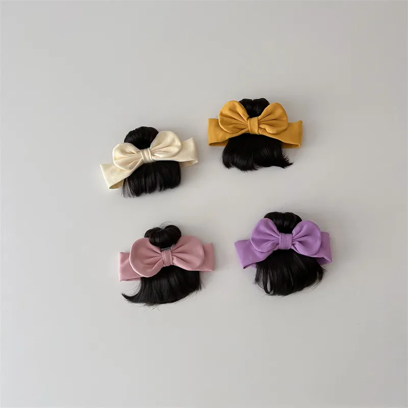 New Year Christmas Infant Baby Girl Hair Accessories Wig Hat 0-1Y Newborn Children Kids Girls Bow Cosplay Headbands Headwear