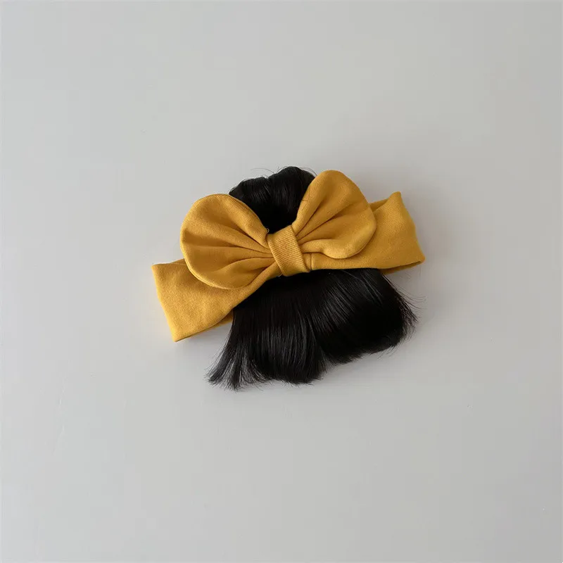 New Year Christmas Infant Baby Girl Hair Accessories Wig Hat 0-1Y Newborn Children Kids Girls Bow Cosplay Headbands Headwear