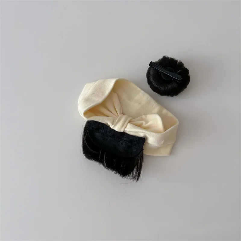 New Year Christmas Infant Baby Girl Hair Accessories Wig Hat 0-1Y Newborn Children Kids Girls Bow Cosplay Headbands Headwear