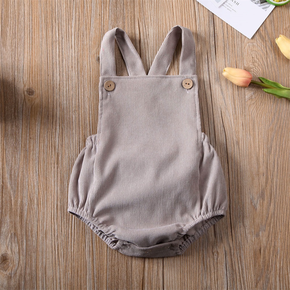 Citgeett Summer Solid Baby Boy Girl Toddler Newborn Jumpsuit Bodysuit Cute Clothes Outfit Clothing 0-24M