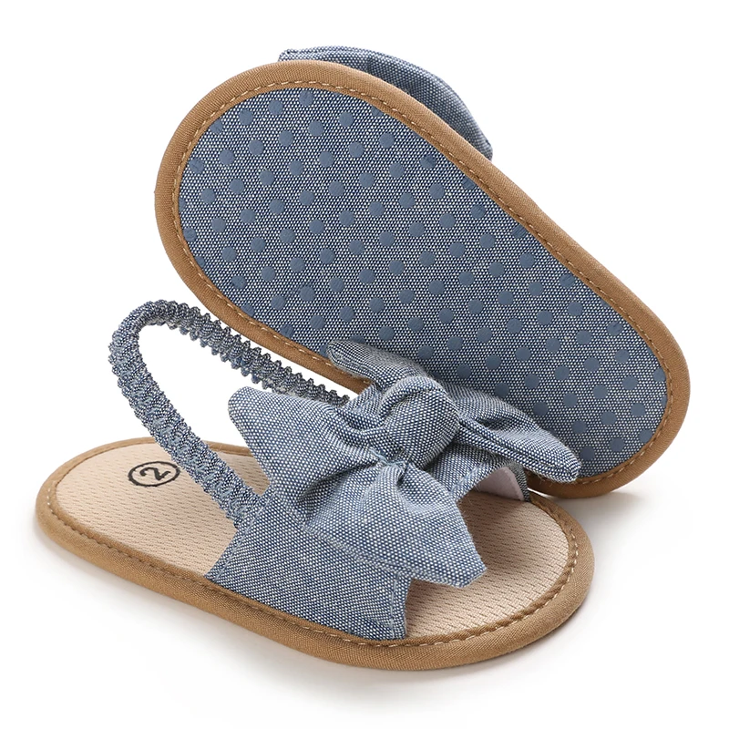 Infant Non-Slip First Walkers Footwear 0-18 Months Baby Girls Sweet Flowers Sandals Summer Soft Sole Flat Princess Dress Shoes