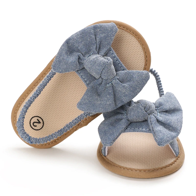 Infant Non-Slip First Walkers Footwear 0-18 Months Baby Girls Sweet Flowers Sandals Summer Soft Sole Flat Princess Dress Shoes