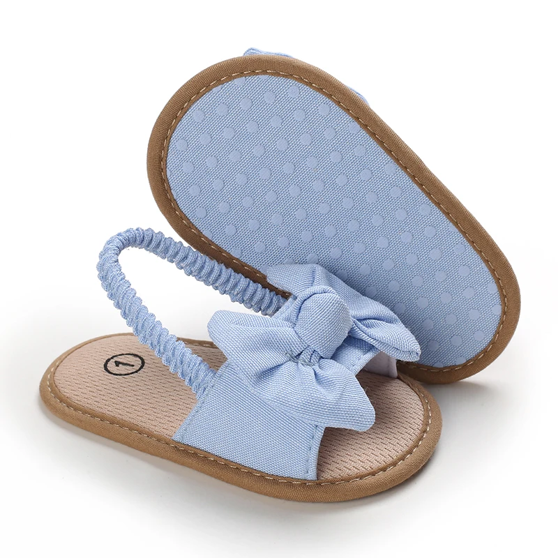 Infant Non-Slip First Walkers Footwear 0-18 Months Baby Girls Sweet Flowers Sandals Summer Soft Sole Flat Princess Dress Shoes