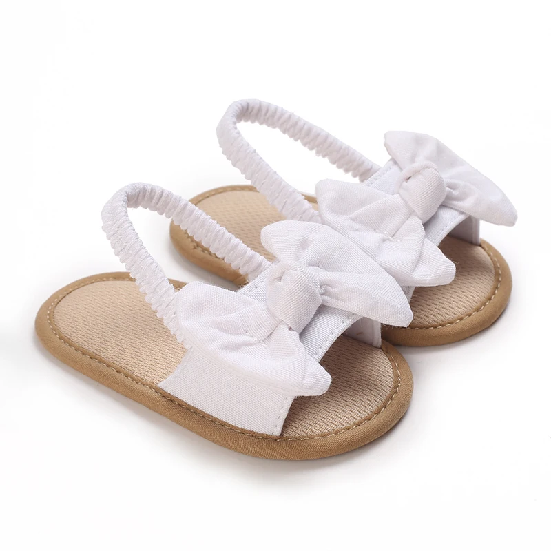 Infant Non-Slip First Walkers Footwear 0-18 Months Baby Girls Sweet Flowers Sandals Summer Soft Sole Flat Princess Dress Shoes