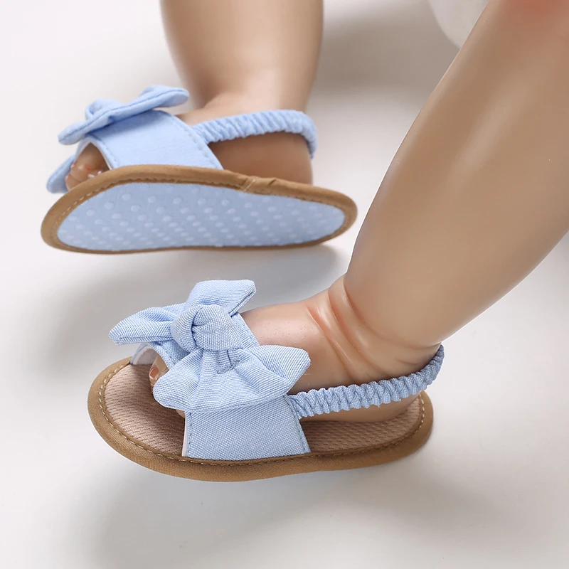 Infant Non-Slip First Walkers Footwear 0-18 Months Baby Girls Sweet Flowers Sandals Summer Soft Sole Flat Princess Dress Shoes