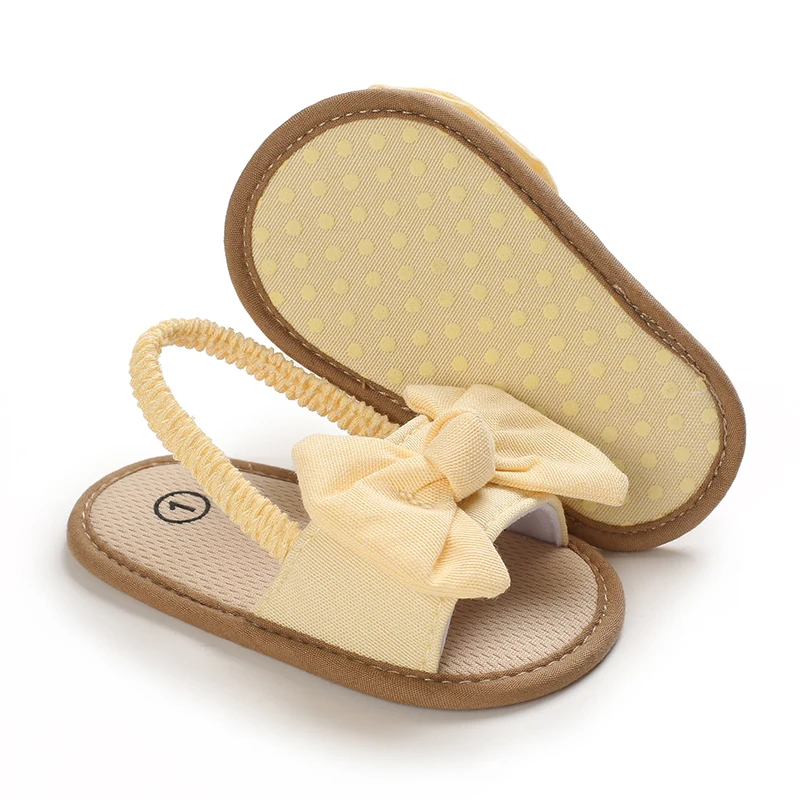 Infant Non-Slip First Walkers Footwear 0-18 Months Baby Girls Sweet Flowers Sandals Summer Soft Sole Flat Princess Dress Shoes