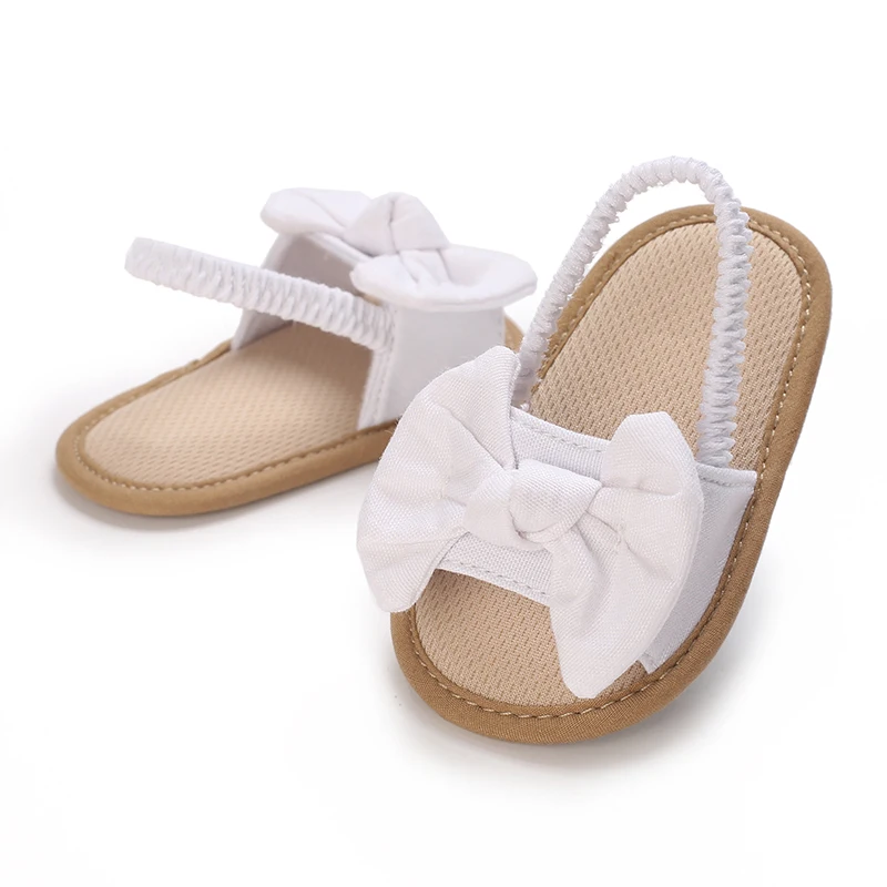 Infant Non-Slip First Walkers Footwear 0-18 Months Baby Girls Sweet Flowers Sandals Summer Soft Sole Flat Princess Dress Shoes