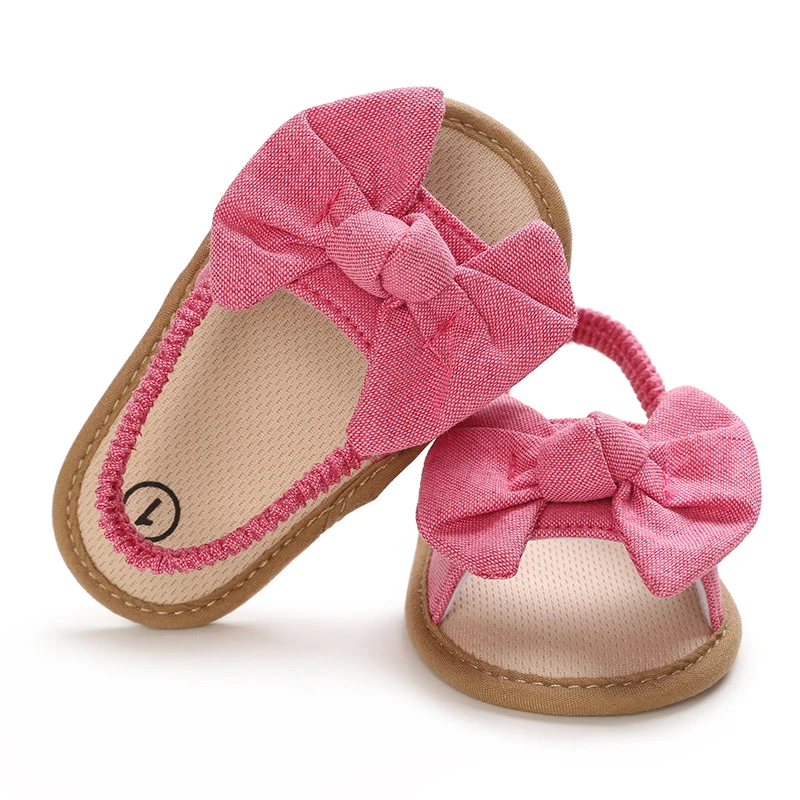 Infant Non-Slip First Walkers Footwear 0-18 Months Baby Girls Sweet Flowers Sandals Summer Soft Sole Flat Princess Dress Shoes