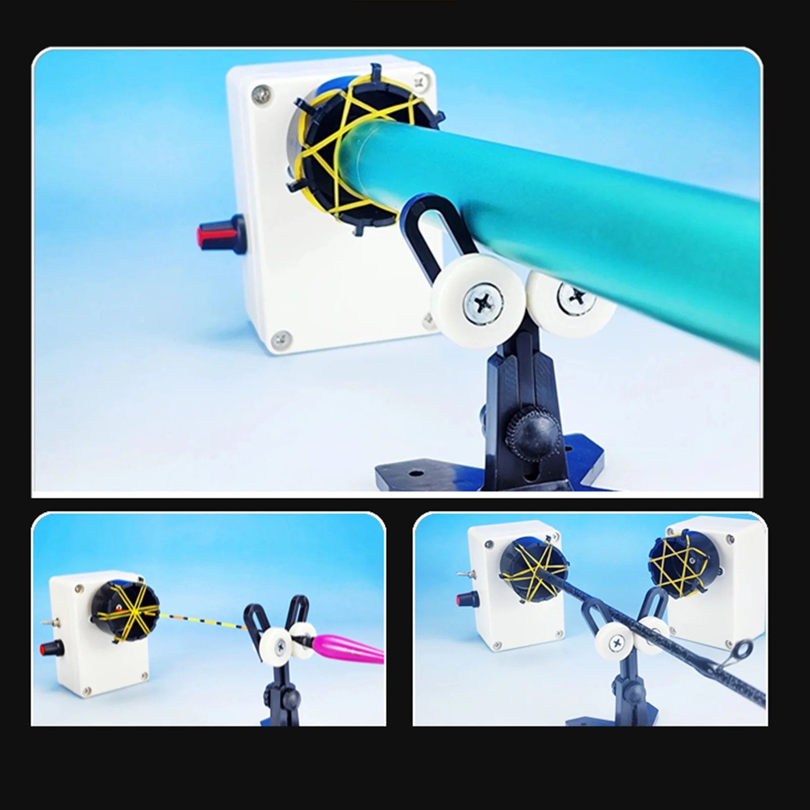 Fishing Rod Building Winding Tool DIY Lure Rod Portable Equipment Easy to Use Modification Rod Wrapping Supplies Support Stand
