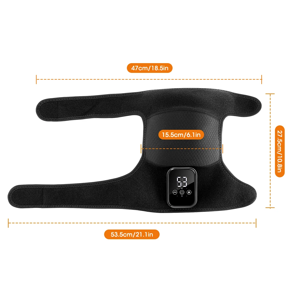 1Pcs/2Pcs Heated Knee Massager, Thermal Knee Support Wrap, 3 Level Adjustable Vibration Heating Pad ,Knee Relaxation Leg Warmer