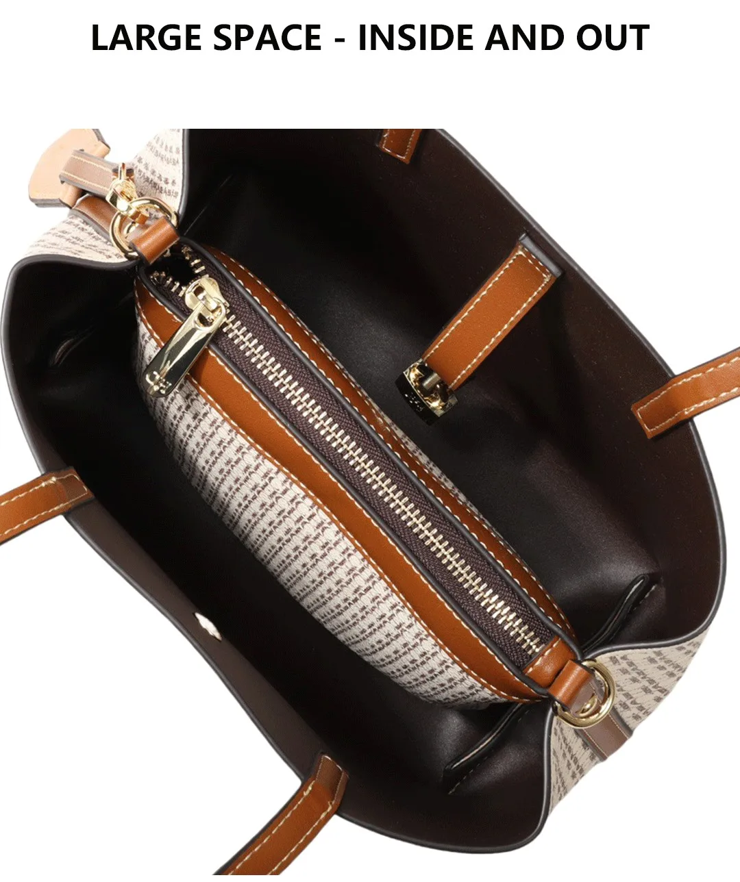 CH Women Tote Bag Luxury Handbag 2026 New Fashion Monogram Print Large Capacity Crossbody Shoulder Bag Ladies Commuter Purse