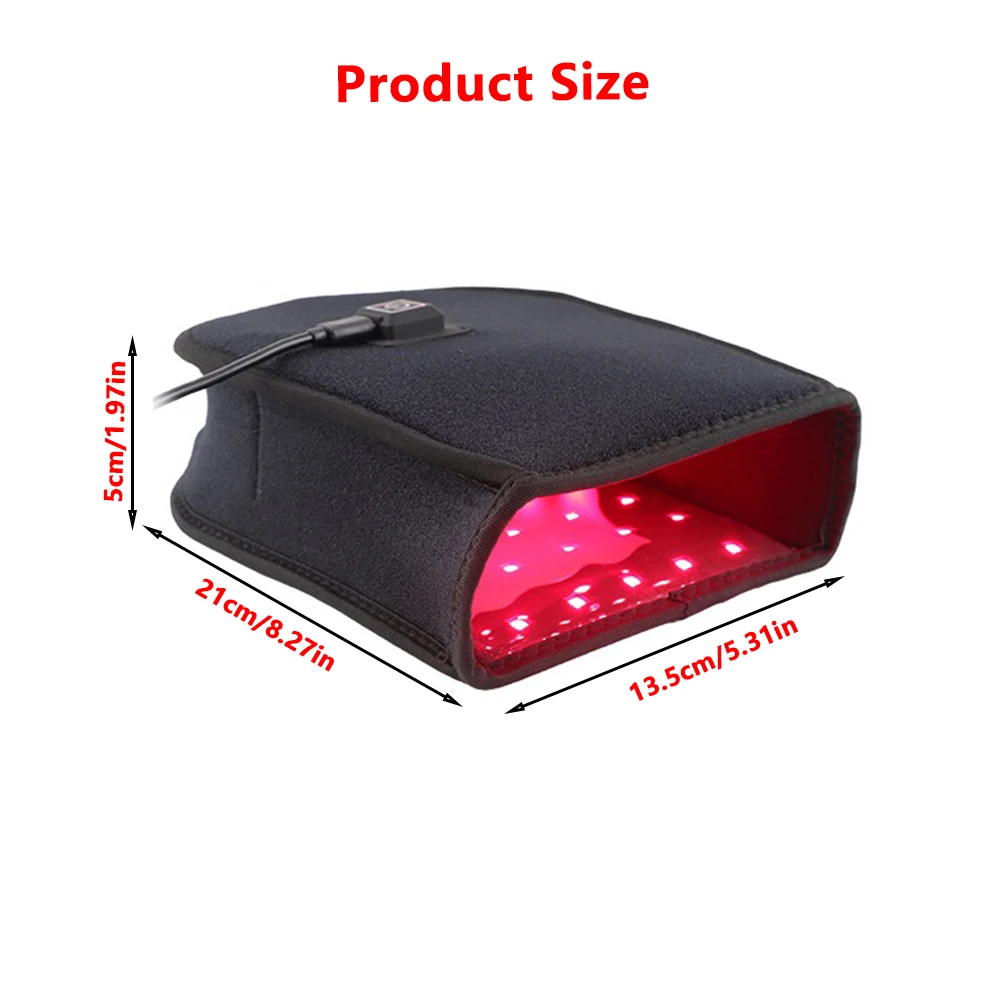 LED Red Light Glove 660nm & 850nm Infrared Light Therapy for Wrist Fingers Hand Arthritis Beauty Fatigue Relief USB Plug-in
