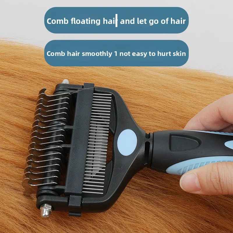 3‑In‑1 Pet Deshedding Brush, Dog Cat Fur Remover Knot Cutter Comb, Multifunctional Puppy Grooming Shedding Brush Pet Hair Care S