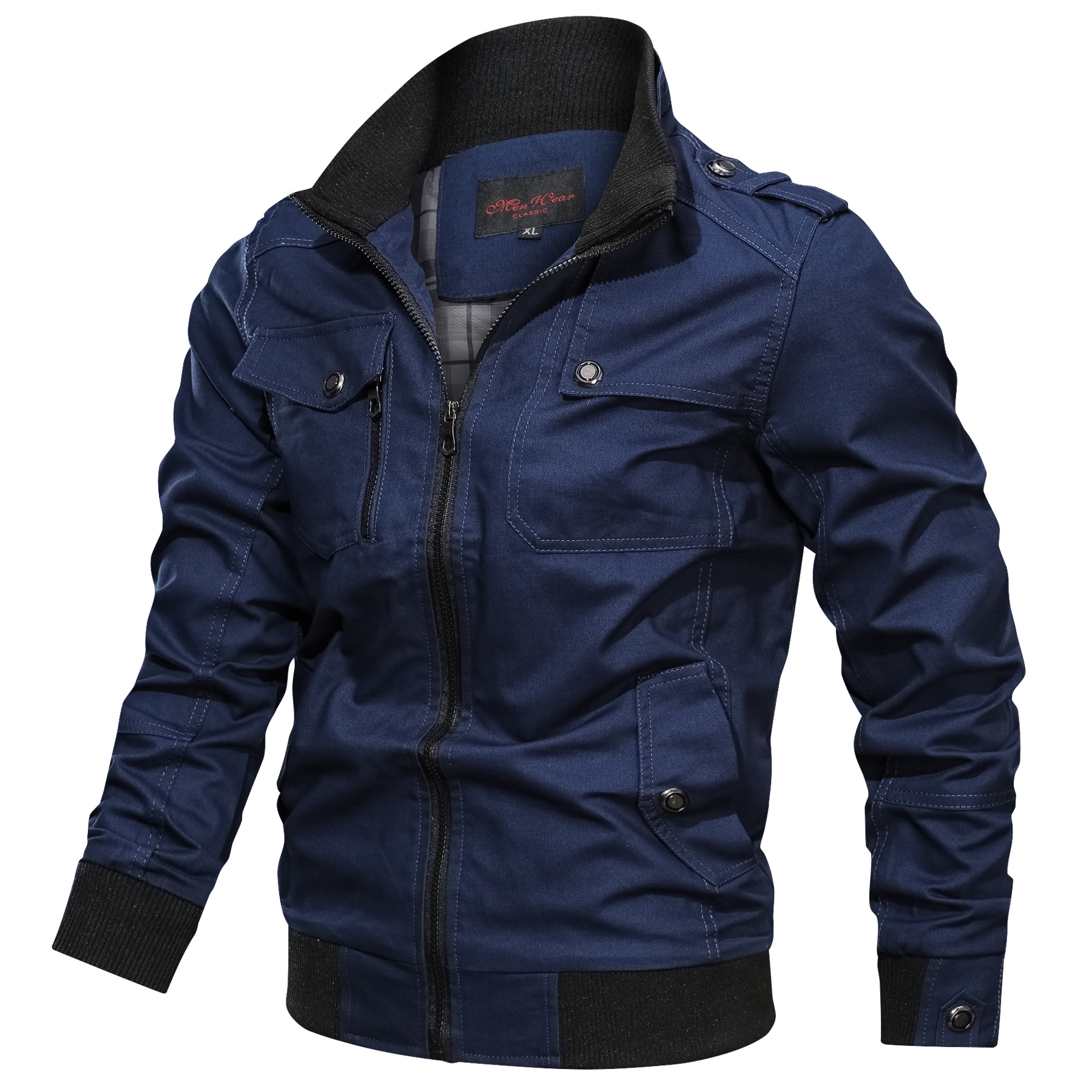 Bomber Jacket Men Fashion Casual Windbreaker Jacket Coat Men 2023 Spring Autumn New Hot Outwear Stand Slim Military Jacket Mens