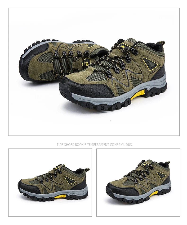 New Mens Hiking Shoes Breathable Lace Up Trekking Male Light Cushioning Outdoor Climbing Tourism Sneakers for Men Trekking Shoe