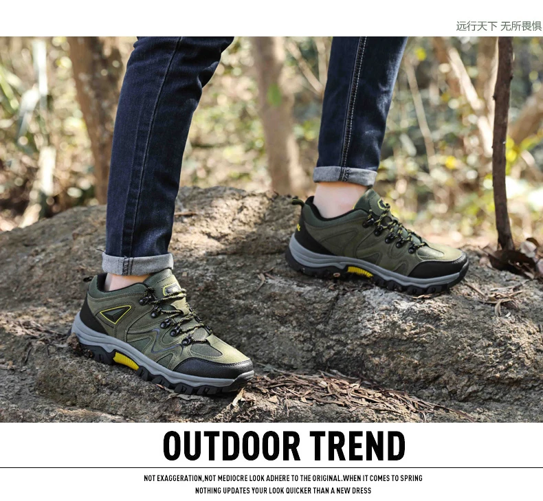 New Mens Hiking Shoes Breathable Lace Up Trekking Male Light Cushioning Outdoor Climbing Tourism Sneakers for Men Trekking Shoe