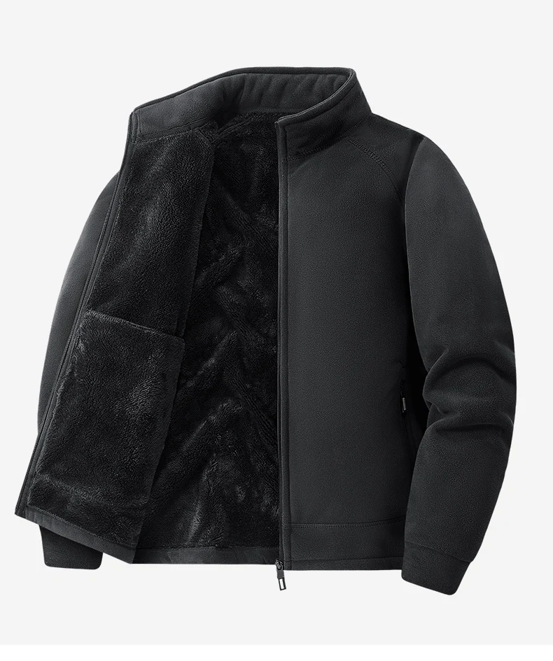 New model Oligonuoy men's fleece jacket for sports, waterproof coat, fleece lining, soft down, thick cotton innerwear