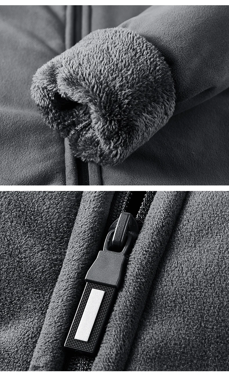 New model Oligonuoy men's fleece jacket for sports, waterproof coat, fleece lining, soft down, thick cotton innerwear
