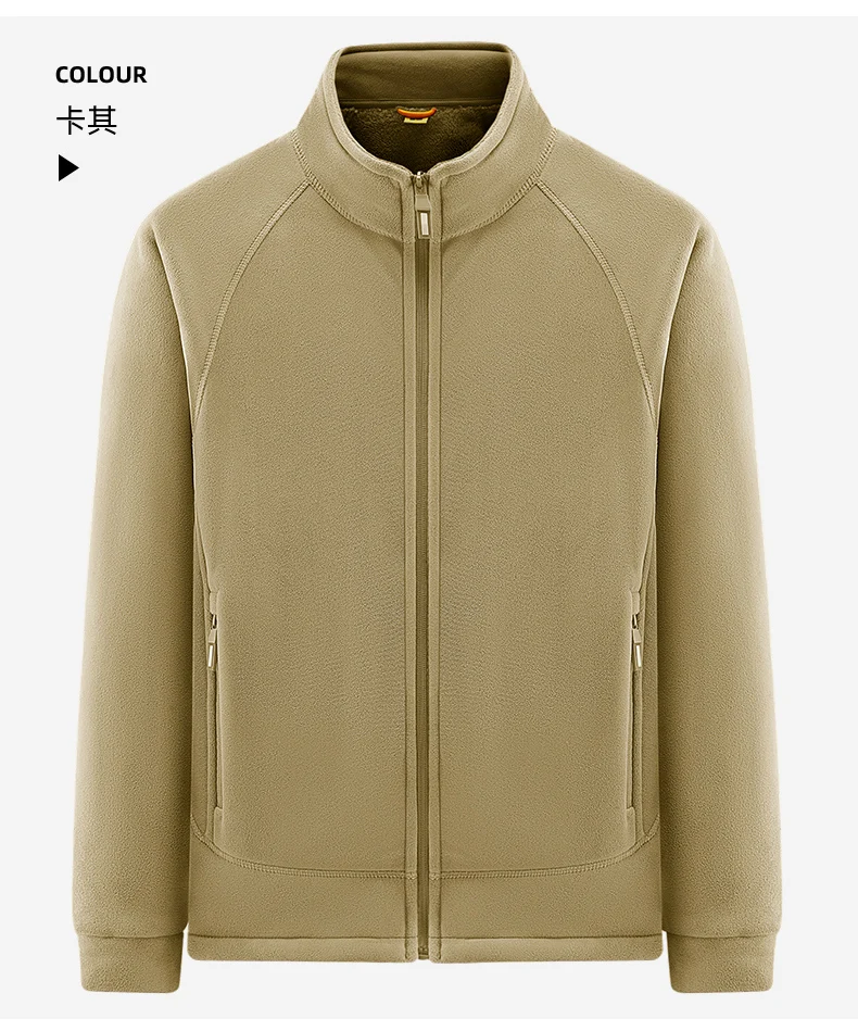 New model Oligonuoy men's fleece jacket for sports, waterproof coat, fleece lining, soft down, thick cotton innerwear