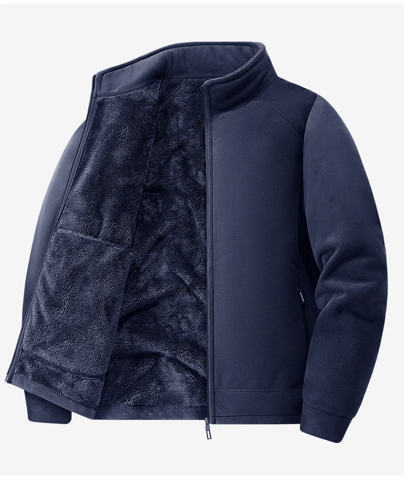 New model Oligonuoy men's fleece jacket for sports, waterproof coat, fleece lining, soft down, thick cotton innerwear