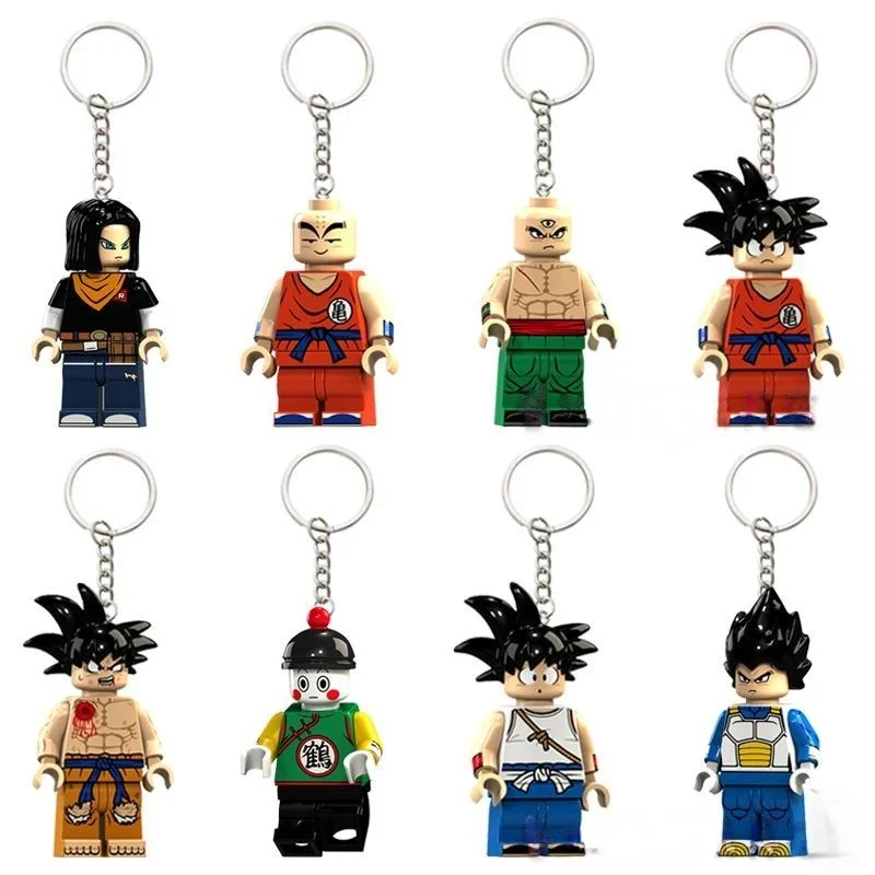 Dragon Ball cartoon anime character keychain pendant Dragon Ball Goku, Android, Tien Shinhan, Vegeta backpack pendant keychain