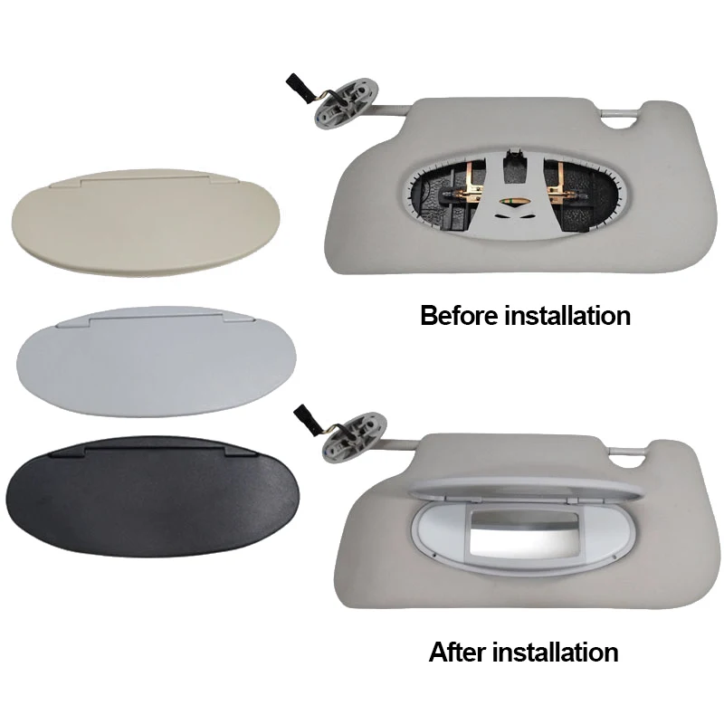 Car Sun Visor Sunshade Panel Housing Vanity Mirror Cover For MINI Cooper S One D JCW R55 R56 R57 R59 R60 Interior Accessories