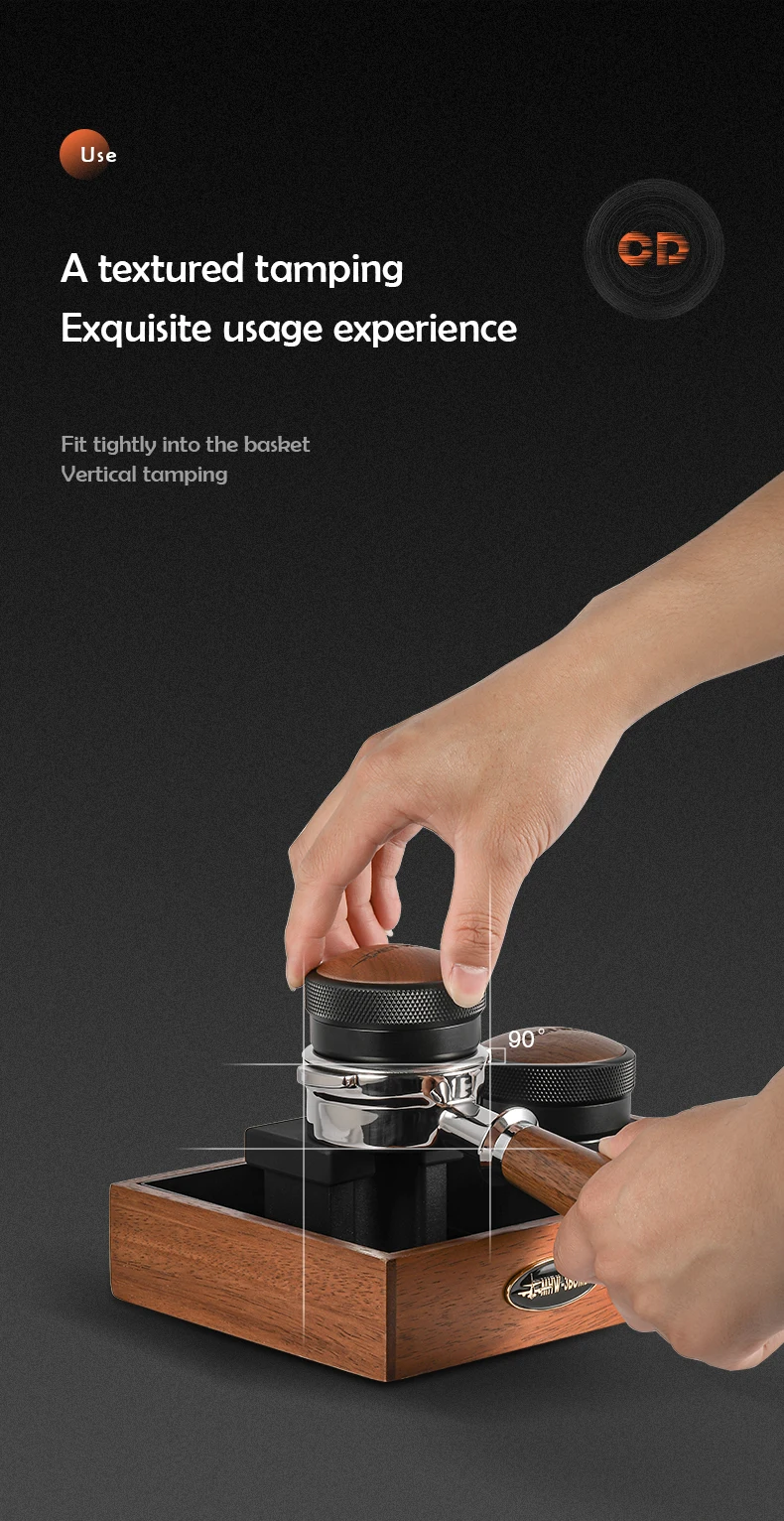 MHW-3BOMBER 30lb Constant Pressure Coffee Tamper 51mm 53mm 58mm Espresso Flat Tampers with Calibrated Spring Loaded Barista Tool