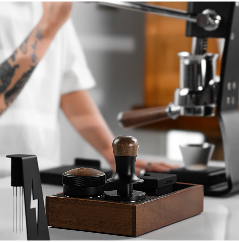 MHW-3BOMBER 30lb Constant Pressure Coffee Tamper 51mm 53mm 58mm Espresso Flat Tampers with Calibrated Spring Loaded Barista Tool