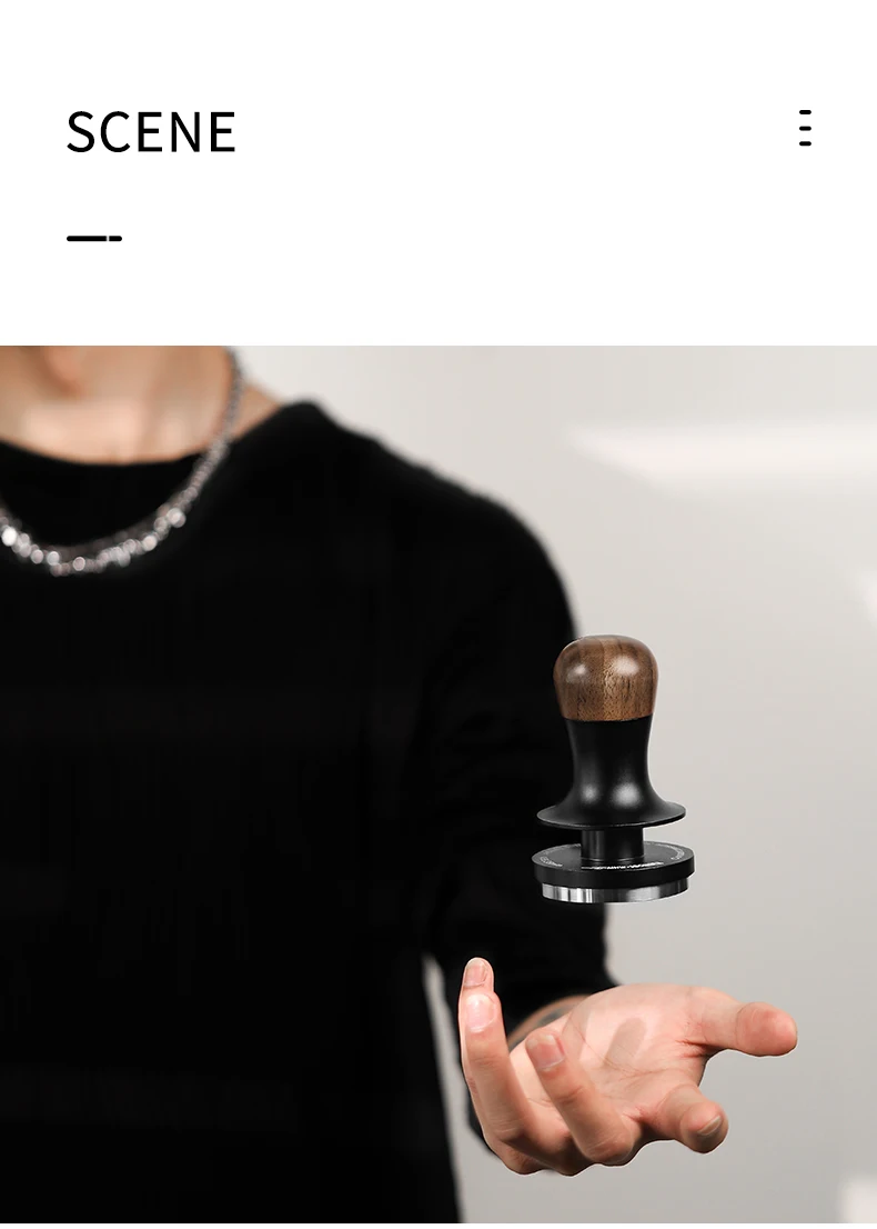 MHW-3BOMBER 30lb Constant Pressure Coffee Tamper 51mm 53mm 58mm Espresso Flat Tampers with Calibrated Spring Loaded Barista Tool