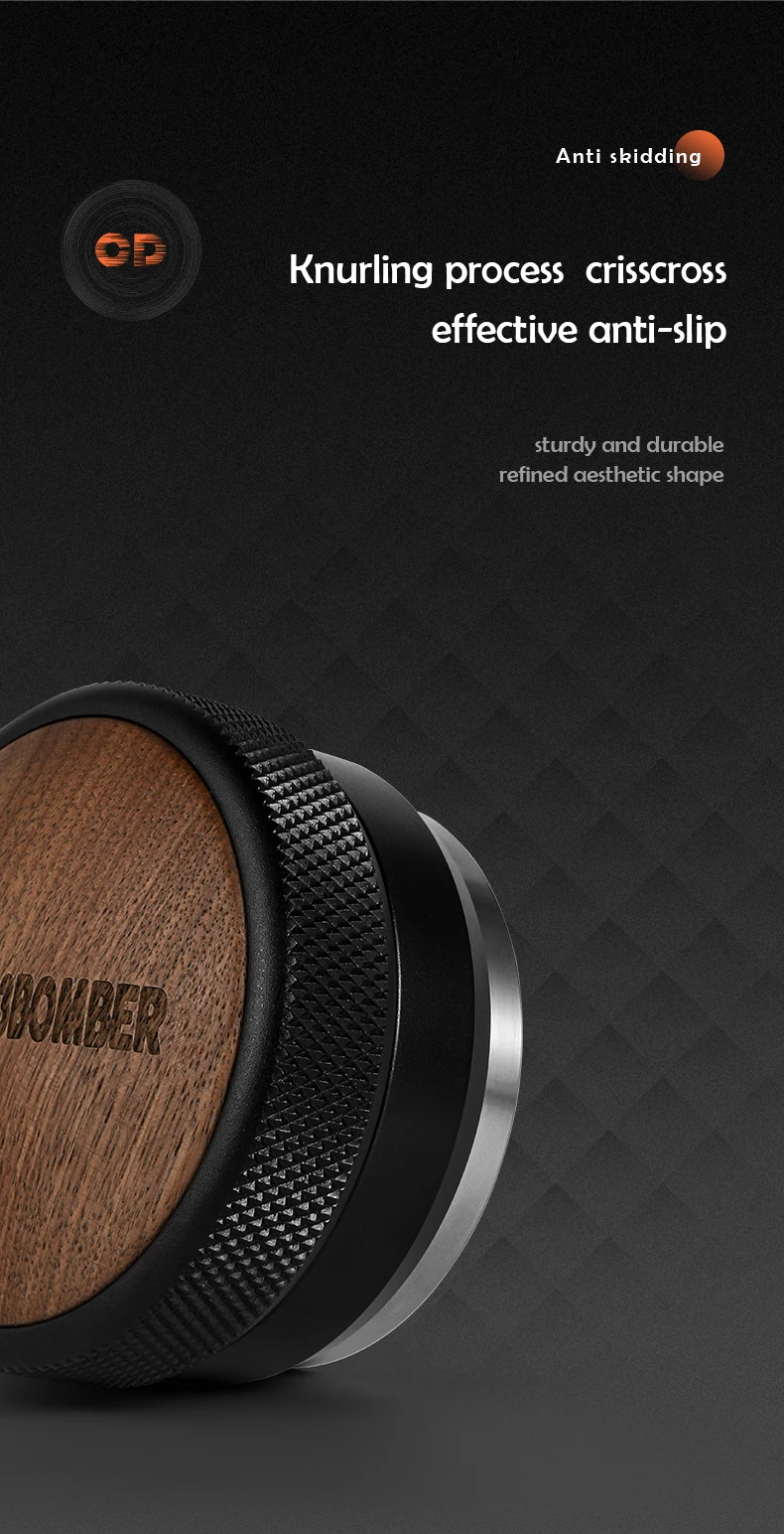 MHW-3BOMBER 30lb Constant Pressure Coffee Tamper 51mm 53mm 58mm Espresso Flat Tampers with Calibrated Spring Loaded Barista Tool