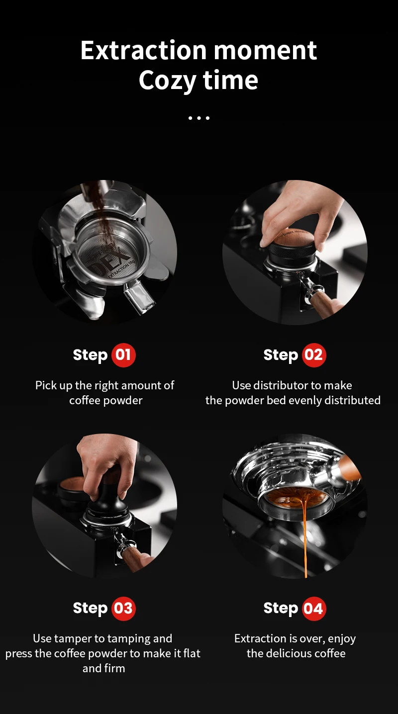 MHW-3BOMBER 30lb Constant Pressure Coffee Tamper 51mm 53mm 58mm Espresso Flat Tampers with Calibrated Spring Loaded Barista Tool