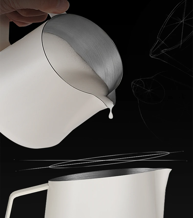 MHW-3BOMBER Milk Frother Jug 600ml Milk Frothing Pitcher Steaming Pitchers for Coffee/Cappuccino/Latte Art Coffee Accessories