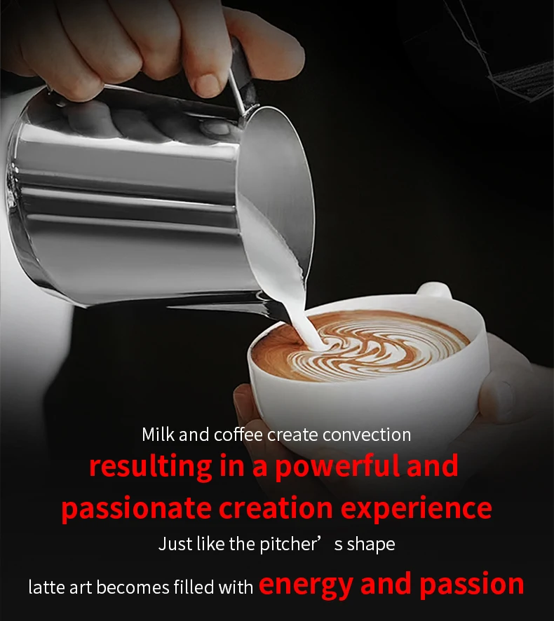 MHW-3BOMBER Milk Frother Jug 600ml Milk Frothing Pitcher Steaming Pitchers for Coffee/Cappuccino/Latte Art Coffee Accessories