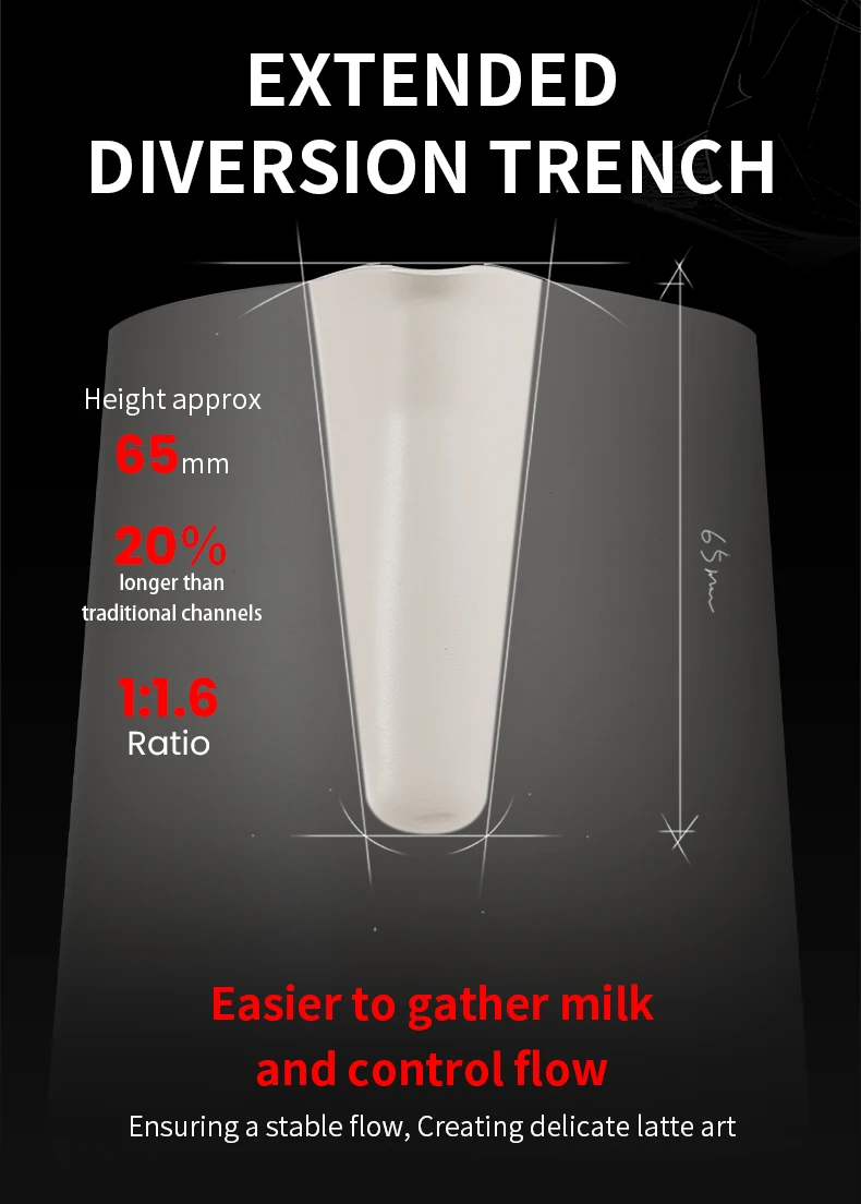 MHW-3BOMBER Milk Frother Jug 600ml Milk Frothing Pitcher Steaming Pitchers for Coffee/Cappuccino/Latte Art Coffee Accessories