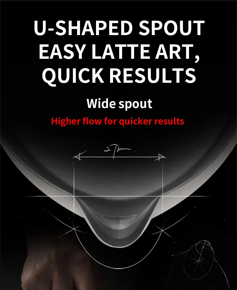 MHW-3BOMBER Milk Frother Jug 600ml Milk Frothing Pitcher Steaming Pitchers for Coffee/Cappuccino/Latte Art Coffee Accessories
