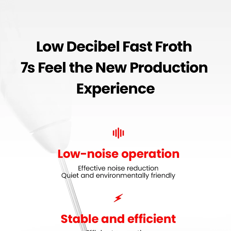 MHW-3BOMEBR Rechargeable Milk Frother Handheld Electric Foam Maker Stainless Steel Whisk Drink Mixer Foamer for Latte/Cappuccino