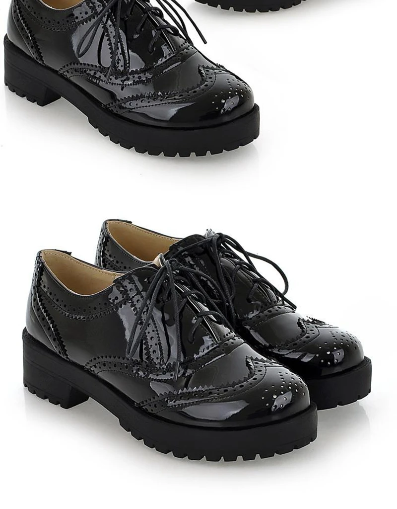 ORCHA LISA British style women brogue shoes cross tied mixed color round toe wingtip oxfords casual footwear sapatos chaussures