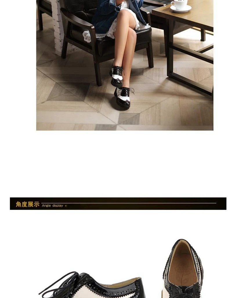 ORCHA LISA British style women brogue shoes cross tied mixed color round toe wingtip oxfords casual footwear sapatos chaussures