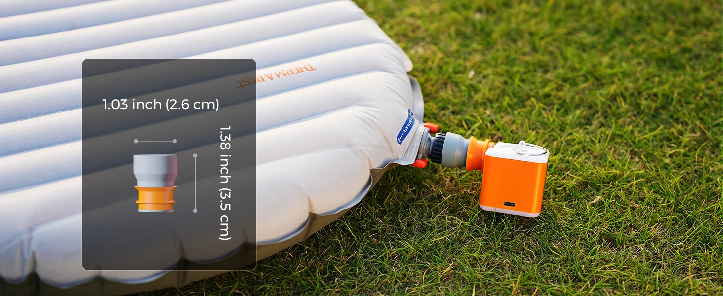 VOLLYC Electric Air Pump, NANO PUMP 5,Ultralight Portable Air Pump Rechargeable, suitable for air mattress, vacuum bag, camping