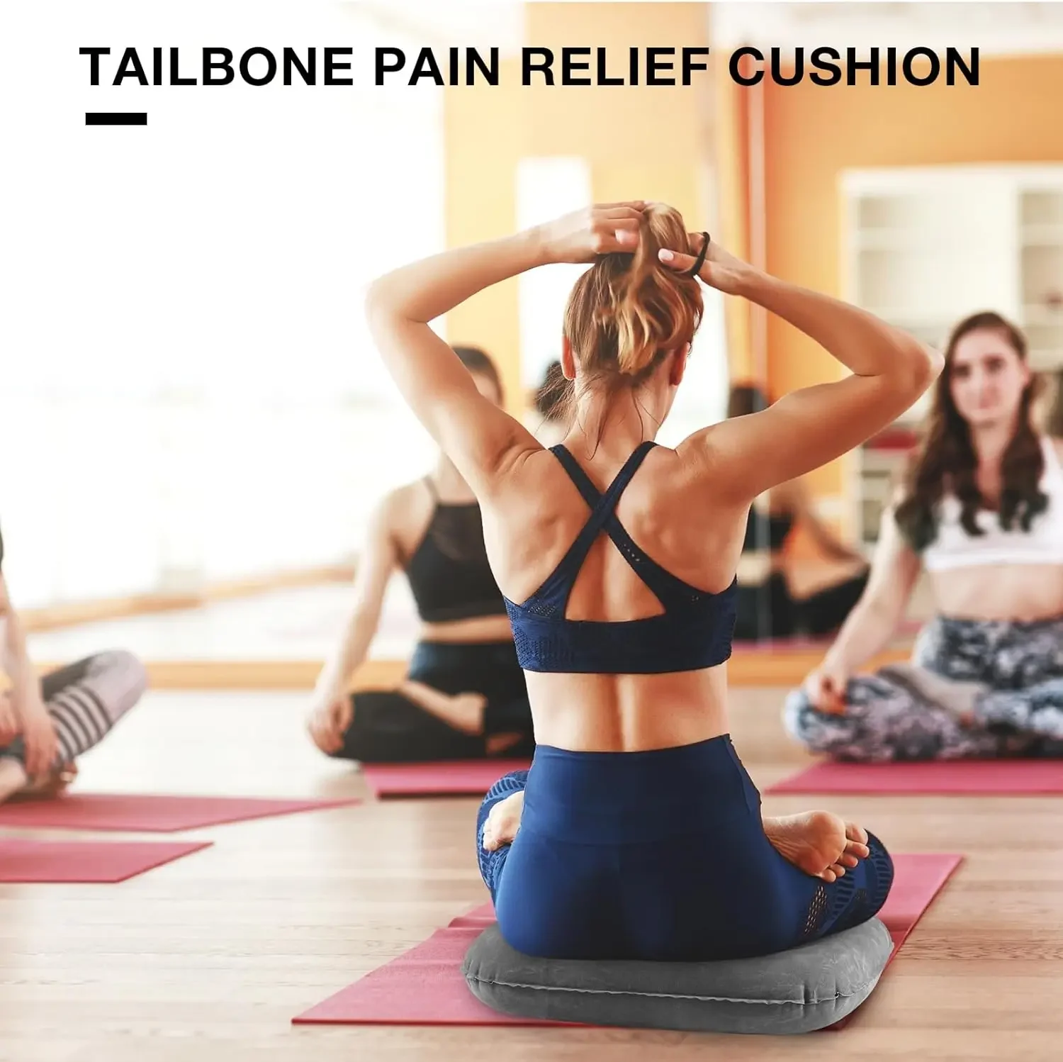Inflatable Seat Cushion Donut Pillow Portable Wheelchair Cushion for Hemorrhoids and Bed Sores, Pregnancy for Home Office Car