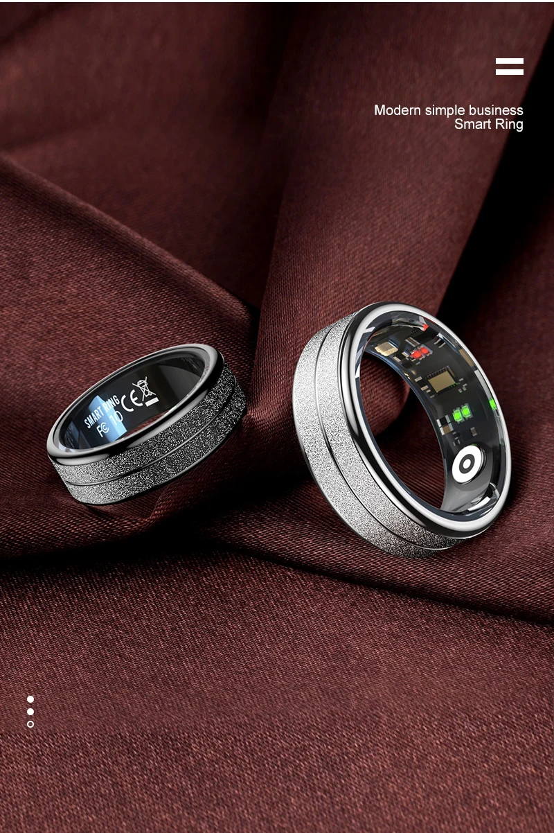 Smart Ring Men Women AI Health Analysis Heart Rate Body Temperature 5ATM Waterproof Multi Sport Modes Gesture Control Smart Ring