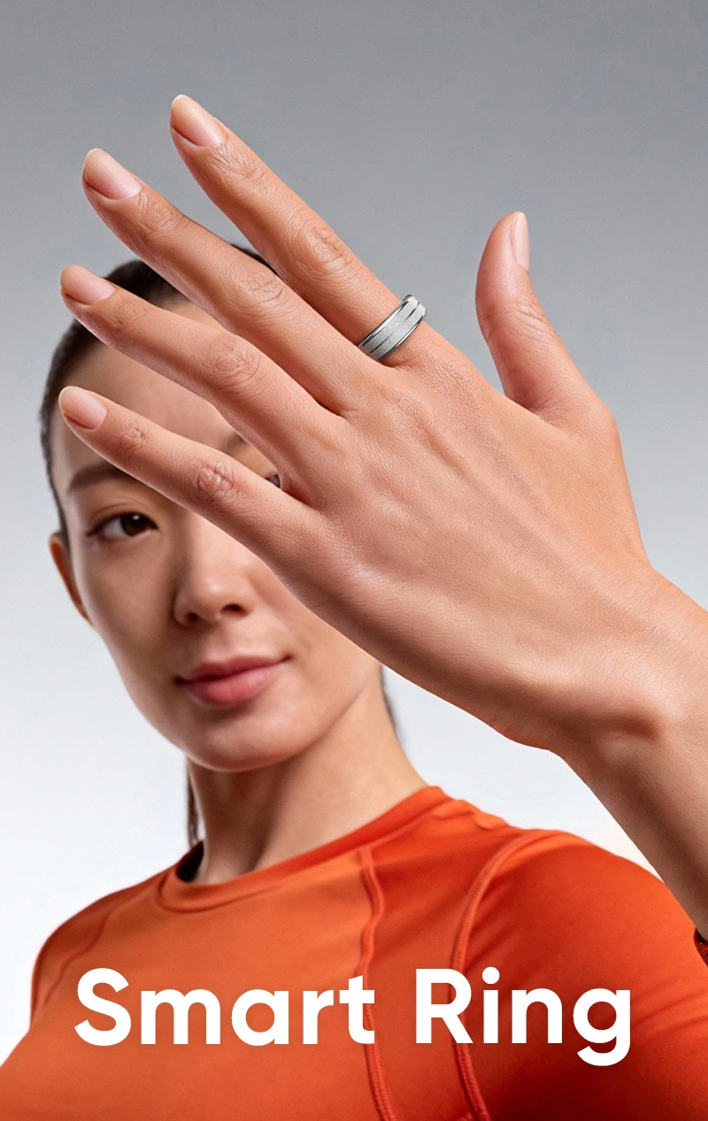 Smart Ring Men Women AI Health Analysis Heart Rate Body Temperature 5ATM Waterproof Multi Sport Modes Gesture Control Smart Ring