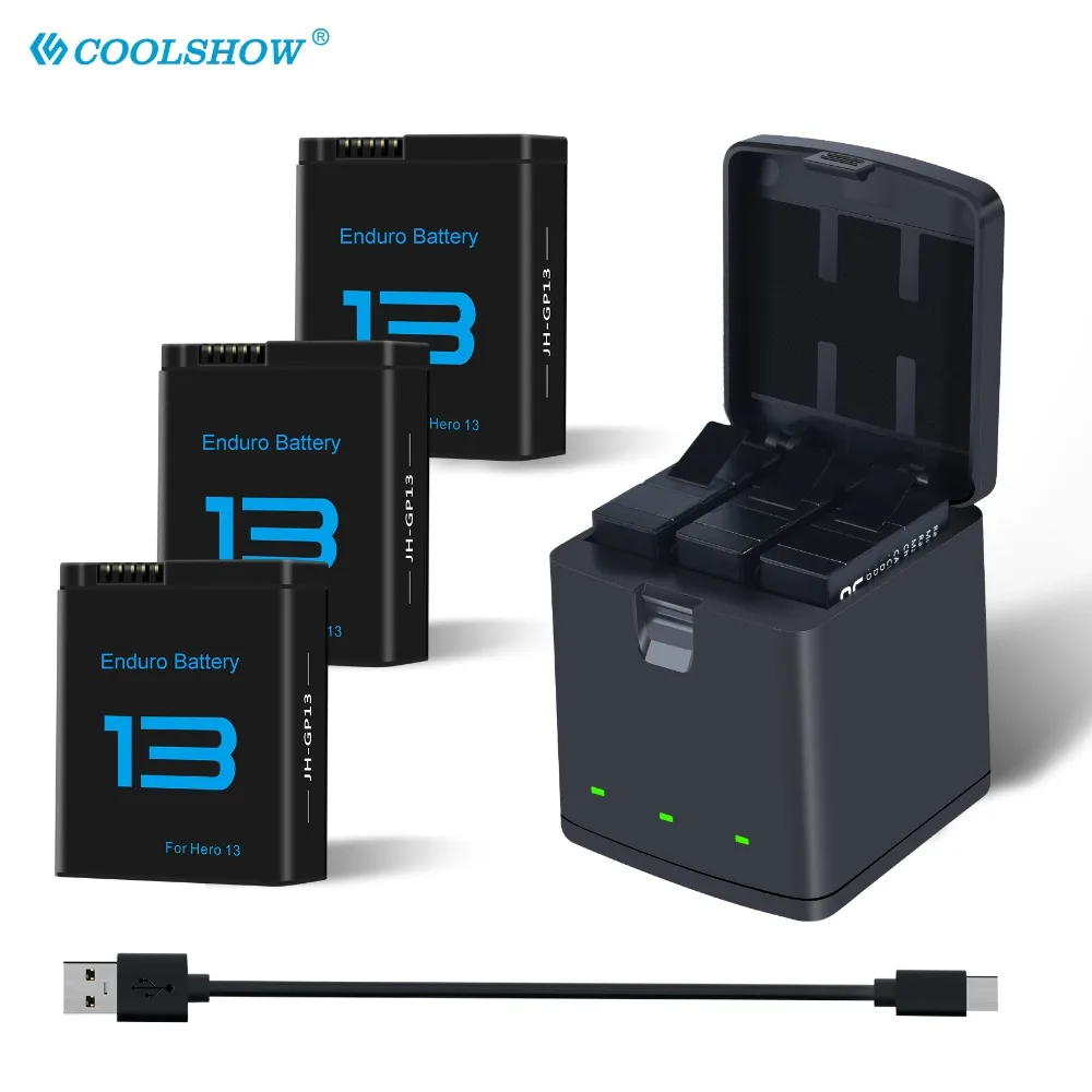 2100mah Battery for Gopro Hero 13 Black / Go Pro Hero13 Batteries Charger Action Camera Battery for Gopro13 Accessories