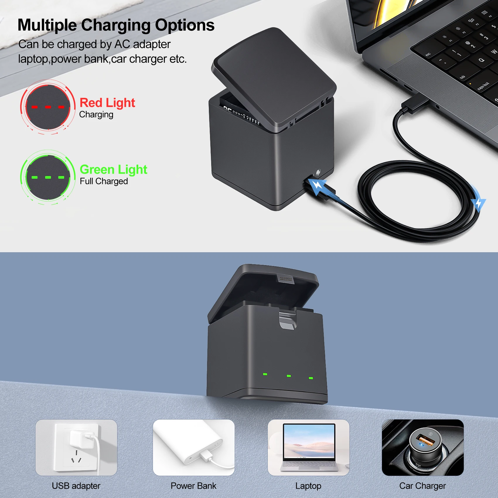 2100mah Battery for Gopro Hero 13 Black / Go Pro Hero13 Batteries Charger Action Camera Battery for Gopro13 Accessories