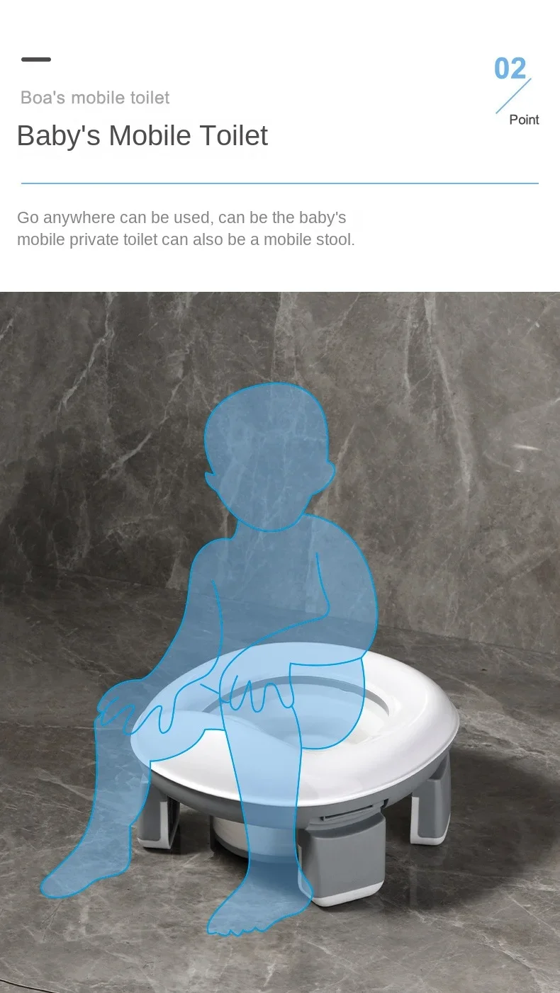 3 in 1 Travel Toilet Seat Foldable Children Potty with Bags Baby Pot Portable Silicone Baby Potty Training Toilet Seat for Kids
